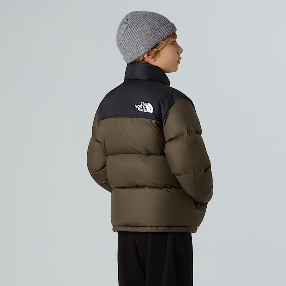 The North Face Teens 1996 Retro Nuptse Jacket Black Forest Green Teen 10 Kids - Picture 2 of 16
